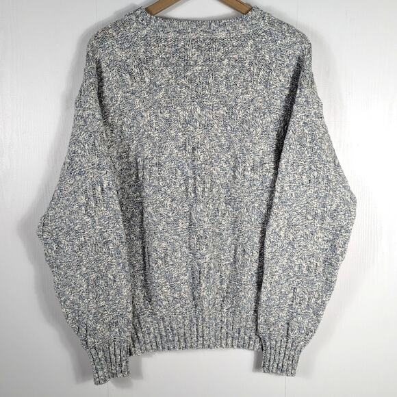 Pen West by Pendleton Sweater Men’s M Blue Gray Knit V-Neck Wool Cotton USA VTG - Picture 2 of 11